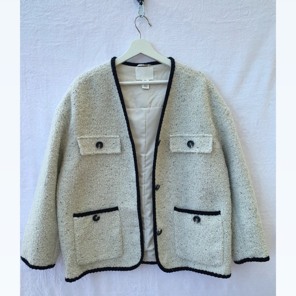 H&M V- Neck Boucle Jacket - Picture 6 of 10